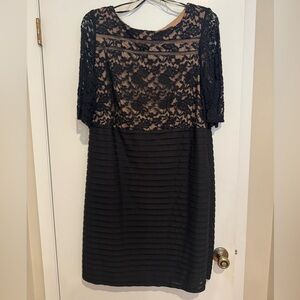 dressbarn Black Lace Overlay Dress